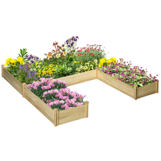 DIY Five-box Raised Garden Bed, Wooden Planter Boxes for Vegetables, Flowers, Herbs, Easy Assembly - Gallery Canada