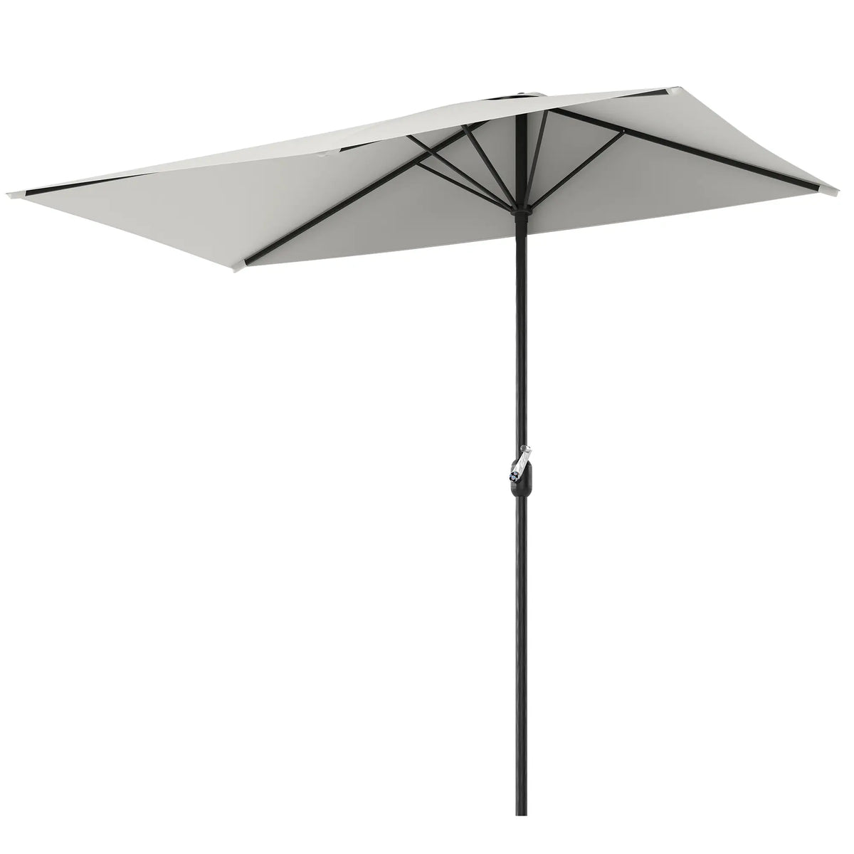 8ft Half Umbrella, Outdoor Balcony Parasol, Cream White Sun Umbrellas at Gallery Canada