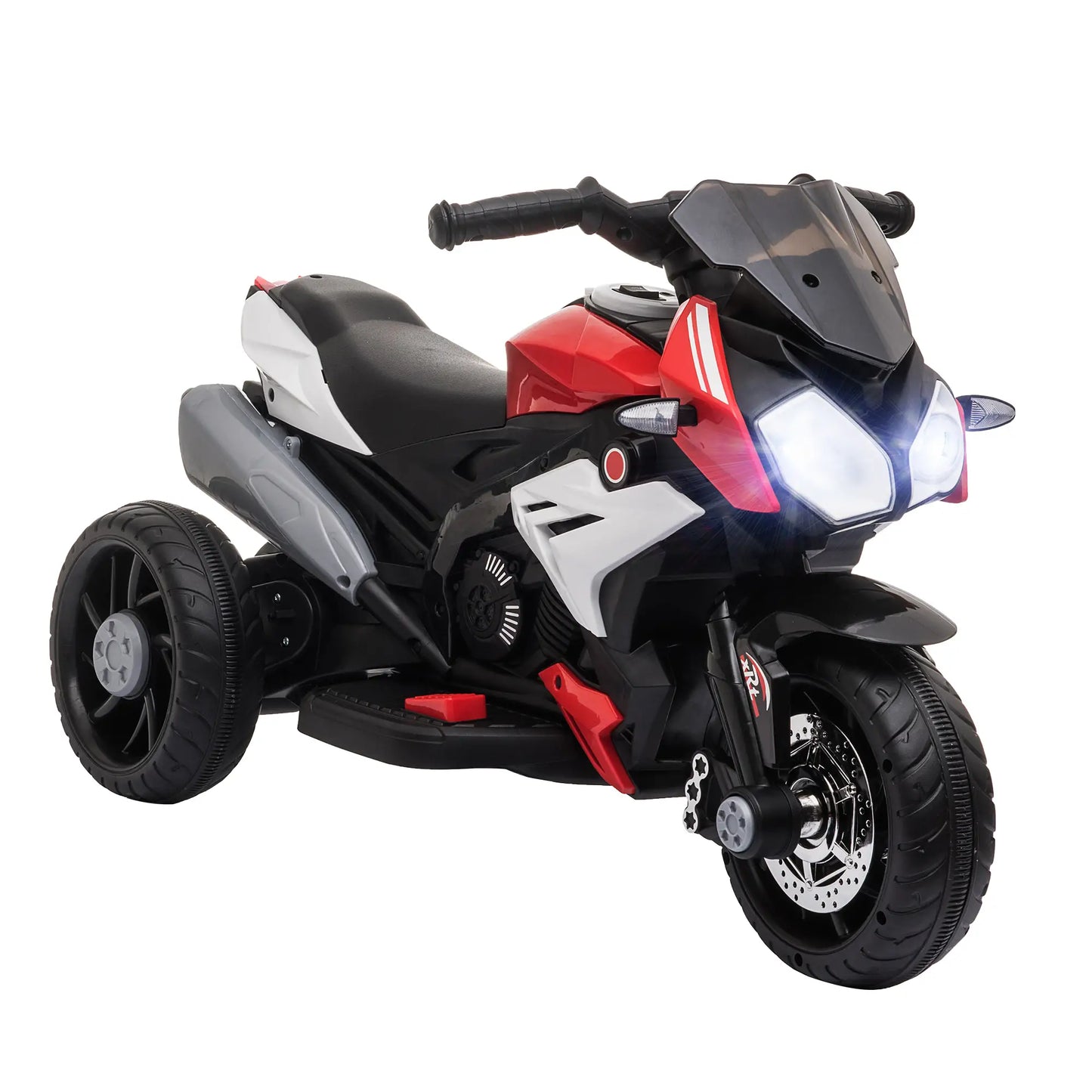 Kids Electric Motorcycle Ride-On Toy, 3 Wheels, Music, Horn, Lights, Red Electric Motorcycles at Gallery Canada