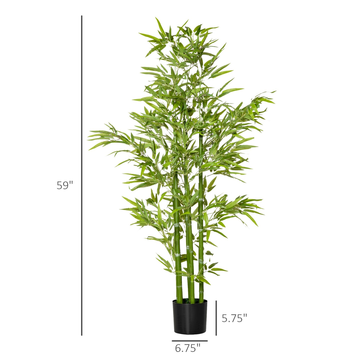 5FT Artificial Bamboo Tree Faux Decorative Plant in Nursery Pot for Indoor Outdoor Décor at Gallery Canada