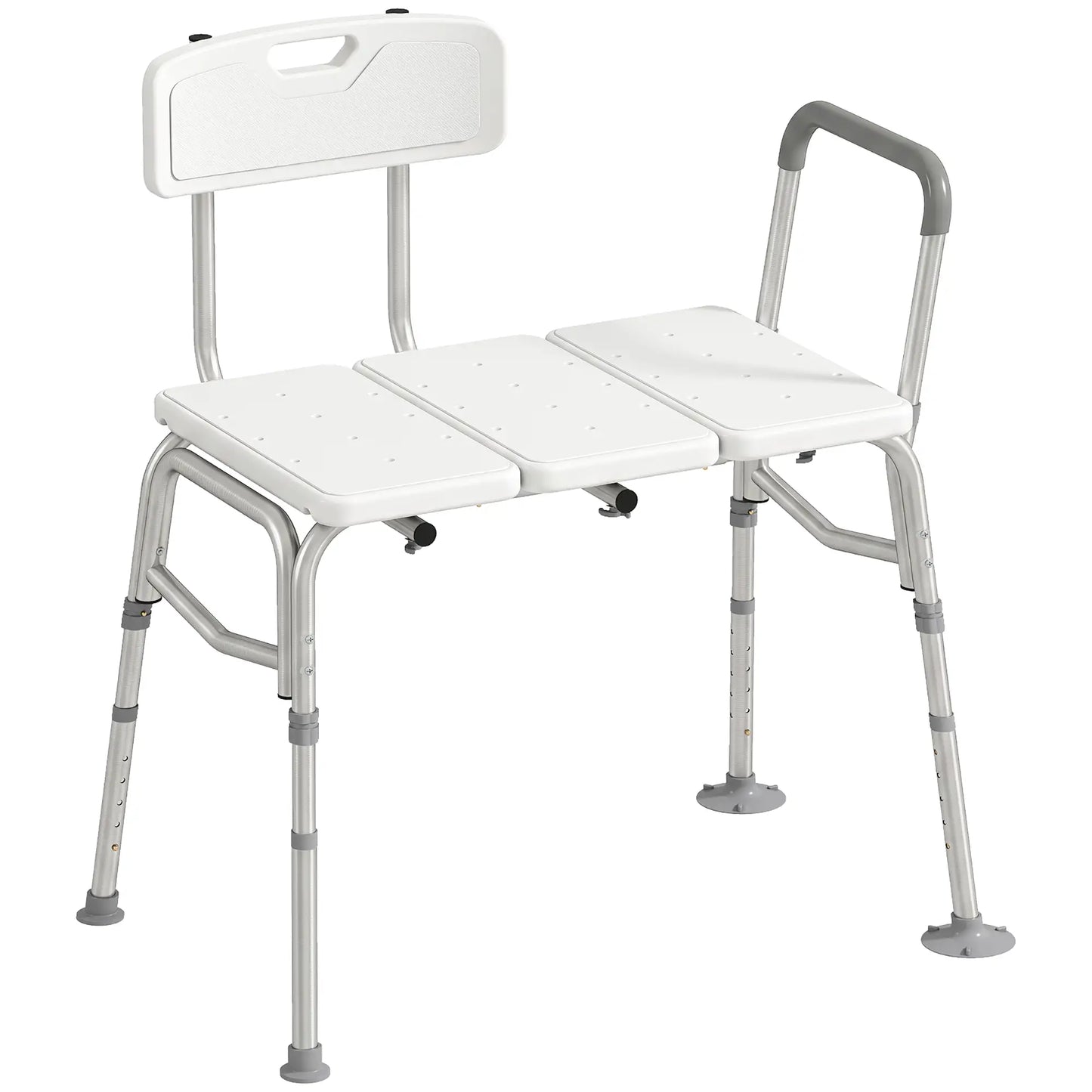 Tub Transfer Bench with Arm, Back, Shower Chair, White Bath Chairs at Gallery Canada