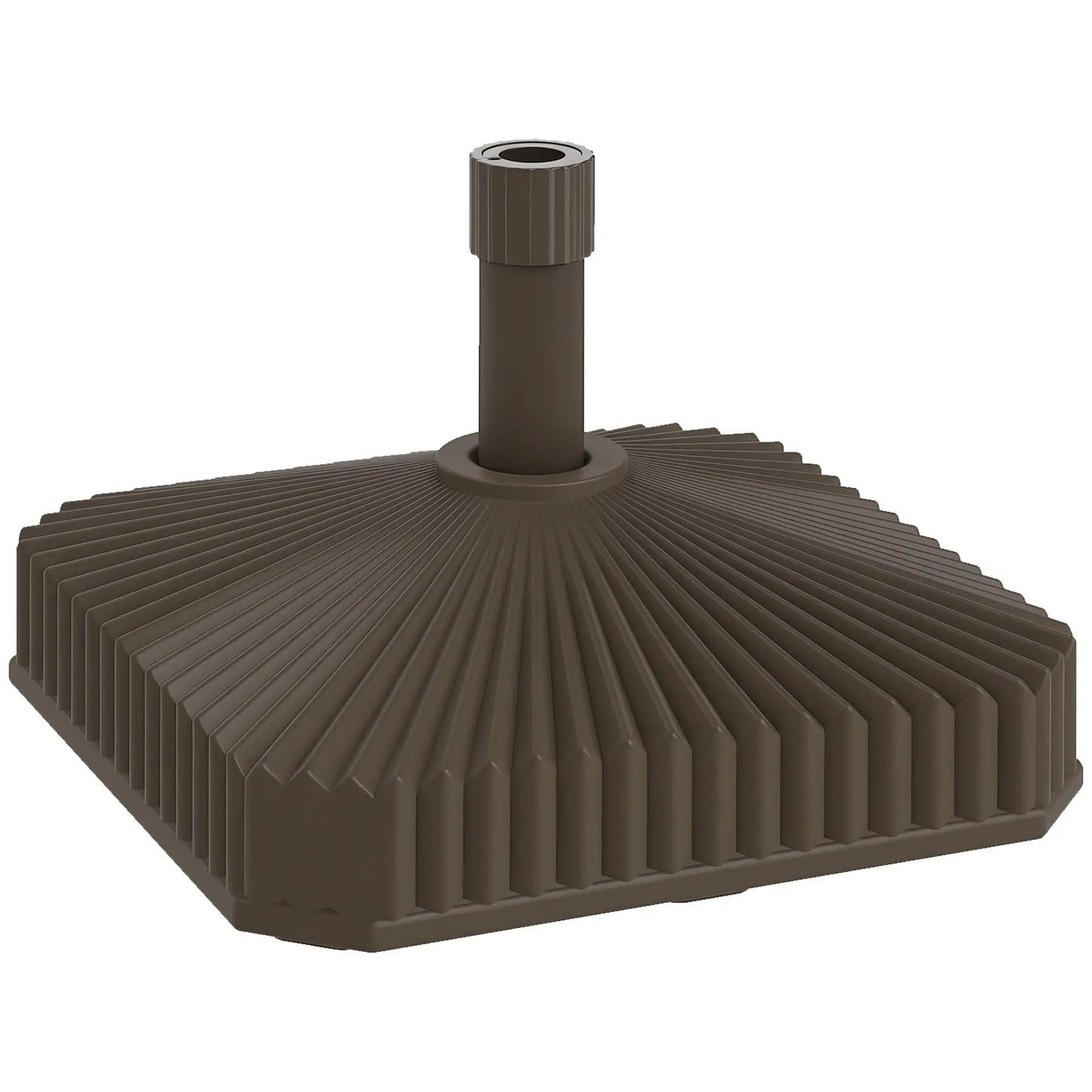 Heavy Duty Outdoor Umbrella Stand Base, 17.7" L x 17.7" W x 11.8" H, Brown Umbrella Bases at Gallery Canada