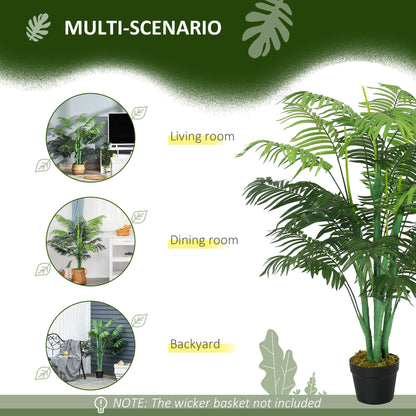 4FT Artificial Palm Tree, Fake Tropical Tree with Lifelike Leaves, Faux Plant in Pot for Indoor and Outdoor Decoration, Green at Gallery Canada
