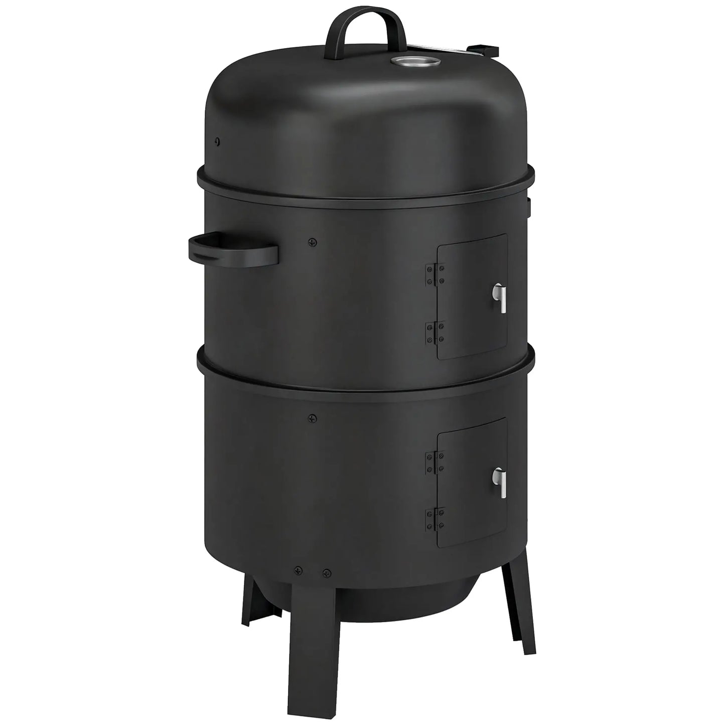 Vertical Charcoal Smoker, 2 Grill Grates, Thermometer, Vents, 2 Doors, Charcoal Charcoal BBQ Grils at Gallery Canada
