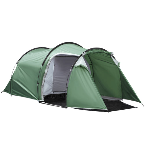 Pop Up Camping Tent with Vestibule Waterproof Tent for 2-3 Person, Dark Green