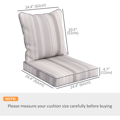 4-Piece Seat Cushion Back Pillows Replacement, Patio Chair Cushions Set for Indoor Outdoor, Grey at Gallery Canada