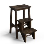 3-in-1 Rubber Wood Step Stool with Convenient Handle - Gallery Canada