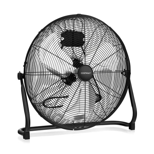 3-Speed High Velocity Floor Fan with Adjustable Tilt Angle and Handle - Gallery Canada
