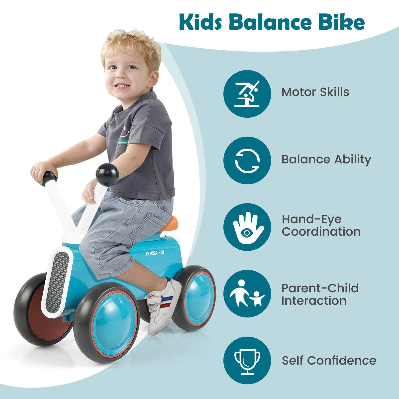 4 Wheels Baby Balance Bike without Pedal - Gallery Canada