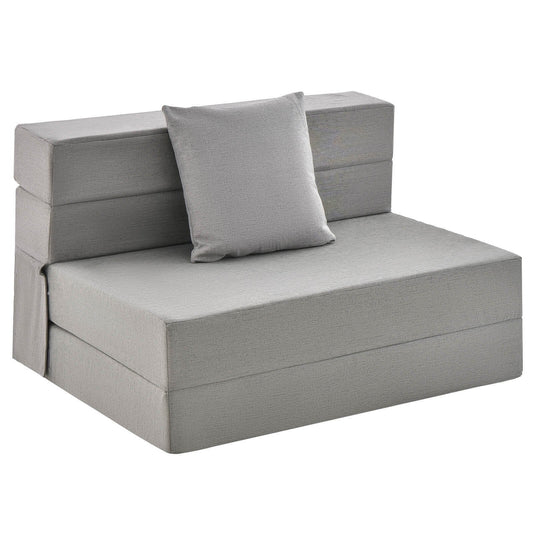 6 Inch Tri-fold Sofa Bed Folding Mattress with Pillow at Gallery Canada