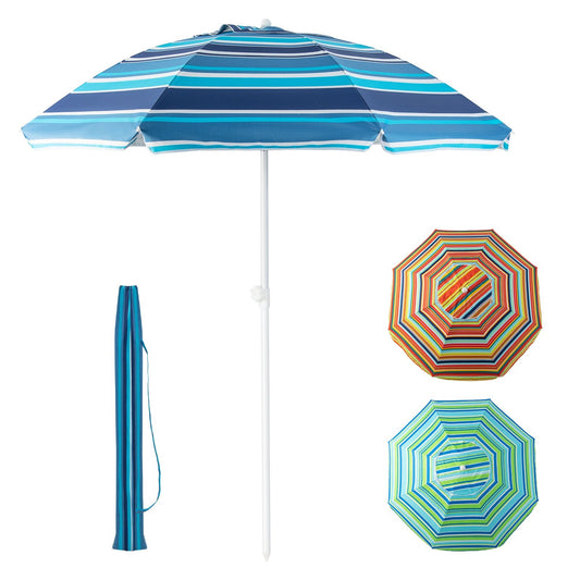 6.5 Feet Patio Beach Umbrella with Waterproof Polyester Fabric at Gallery Canada