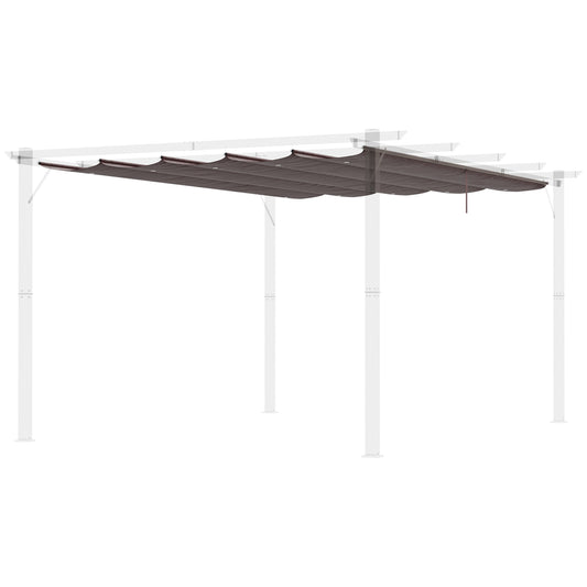 Retractable Pergola Canopy Cover Replacement for 9.8' x 13.1' Pergola, Coffee - Gallery Canada