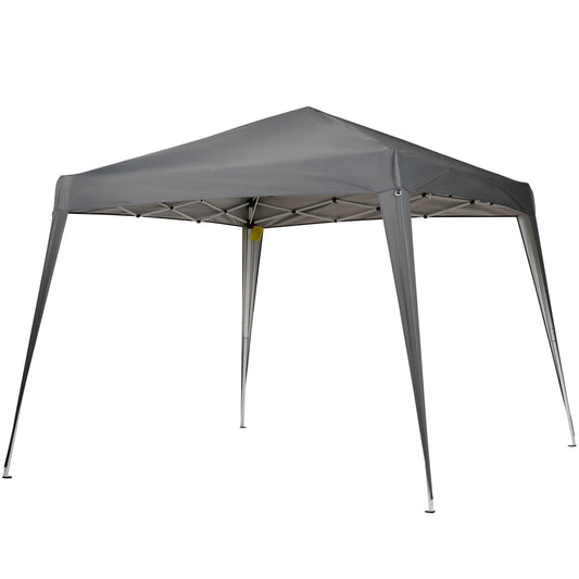 8' x 8' Pop Up Canopy, Outdoor Folding Tent, Portable Party Tent with Carrying Bag for Camping, Party, Picnic, Grey at Gallery Canada