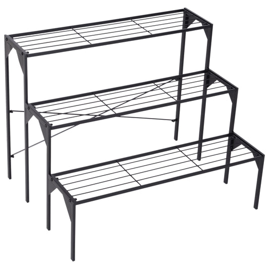 3 Tier Plant Stand Flower Display Shelf Freestanding Ladder Shelf Rack For Indoor Outdoor Use at Gallery Canada