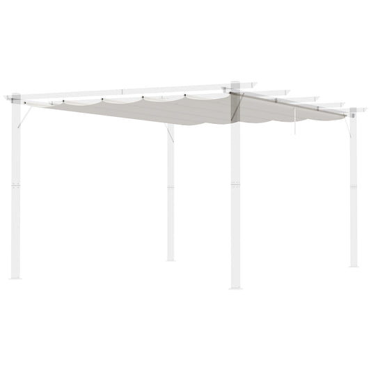 Retractable Pergola Canopy Cover Replacement for 9.8' x 13.1' Pergola, Cream White - Gallery Canada