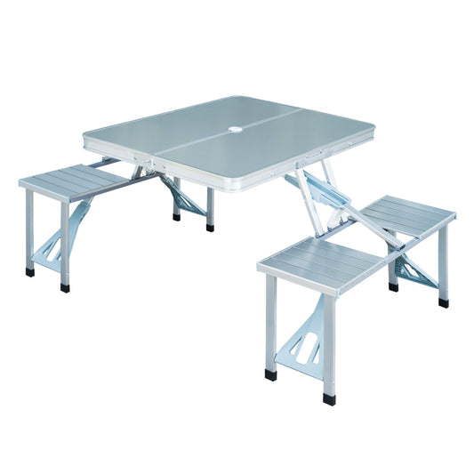 Picnic Table Junior Folding Camping Table Set Portable Camping Garden BBQ Party, Silver at Gallery Canada