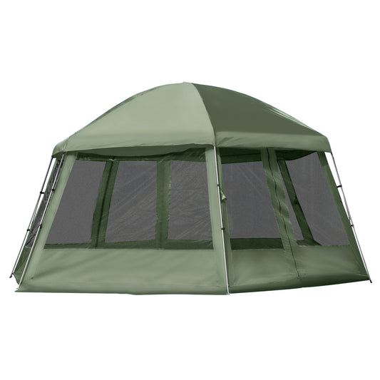 Camping Tent for 6-8 Person, Portable Family Tent with Carrying Bag, Easy Set Up for Hiking and Outdoor, Dark Green - Gallery Canada