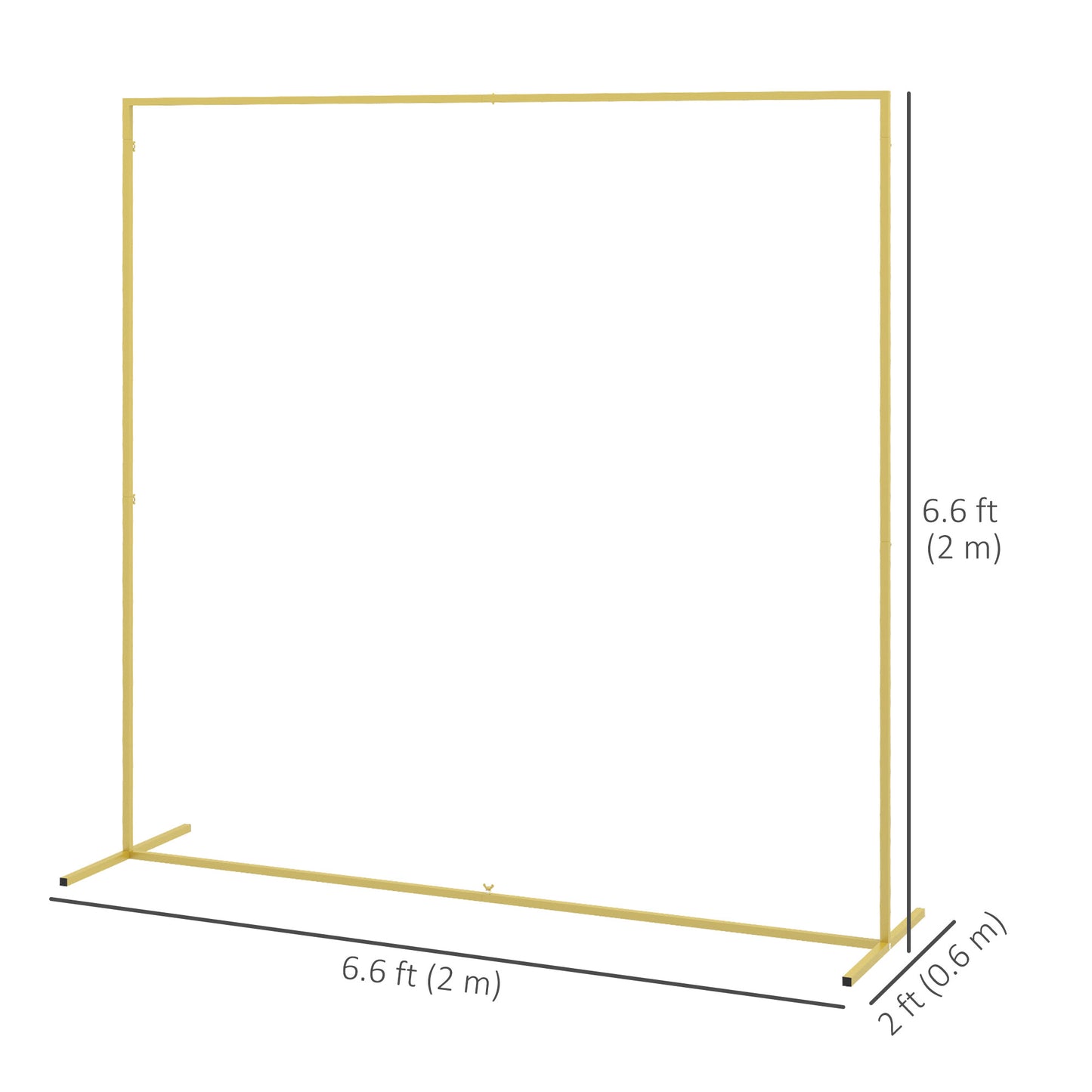 6.6x6.6FT Gold Backdrop Stand, Square Metal Wedding Arch for Birthday Party, Bridal Shower, Graduation, Ceremony at Gallery Canada