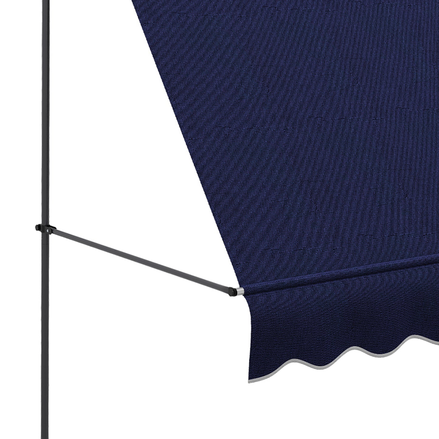6.5' x 4' Manual Retractable Awning, Non-Screw Freestanding Patio Awning, UV Resistant, for Window or Door, Blue at Gallery Canada
