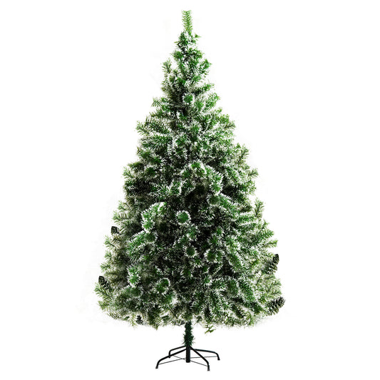 7FT Christmas Tree Artificial Classic Tree Holiday Indoor Decoration, with Mental Support 968 Tips, Green - Gallery Canada