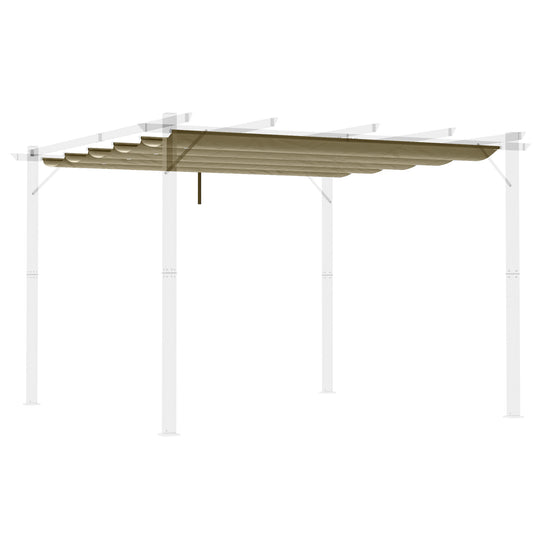 Retractable Replacement Pergola Canopy for 9.8' x 9.8' Pergola, Pergola Cover Replacement, Tan - Gallery Canada