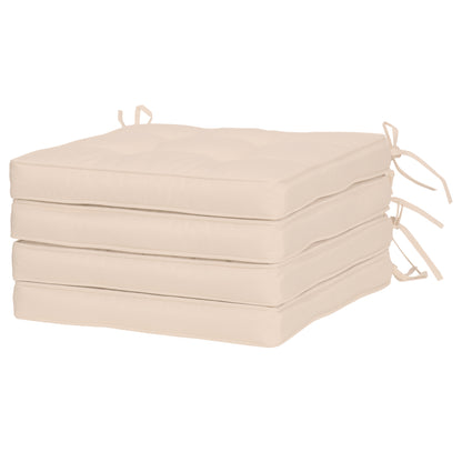 Replacement Cushions for Rattan Furniture, 4 Piece Outdoor Seat Cushion Pad for Patio Set, Cream White at Gallery Canada