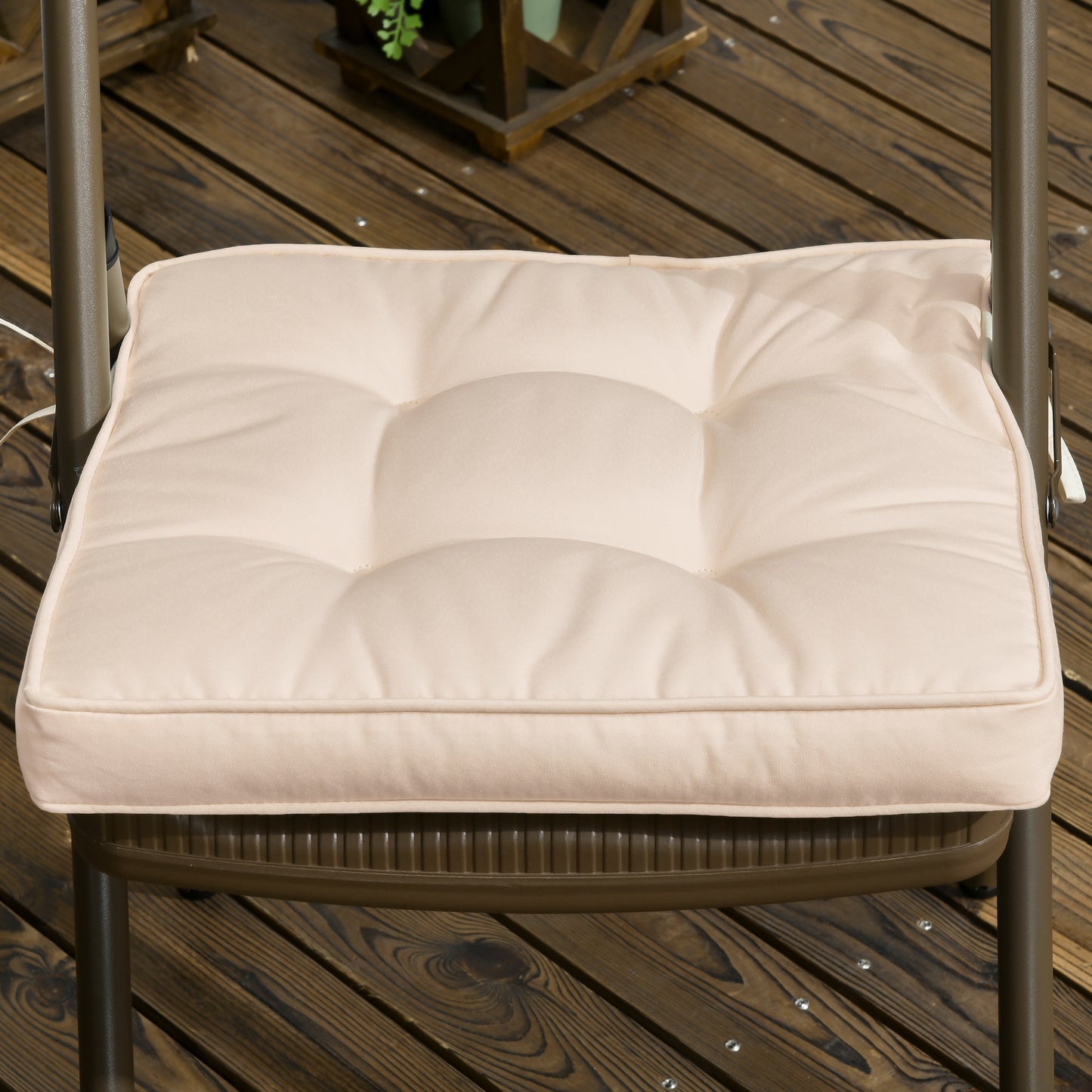 Replacement Cushions for Rattan Furniture, 4 Piece Outdoor Seat Cushion Pad for Patio Set, Cream White at Gallery Canada
