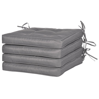Replacement Cushions for Rattan Furniture, 4 Piece Outdoor Seat Cushion Pad for Patio Set, Dark Grey at Gallery Canada