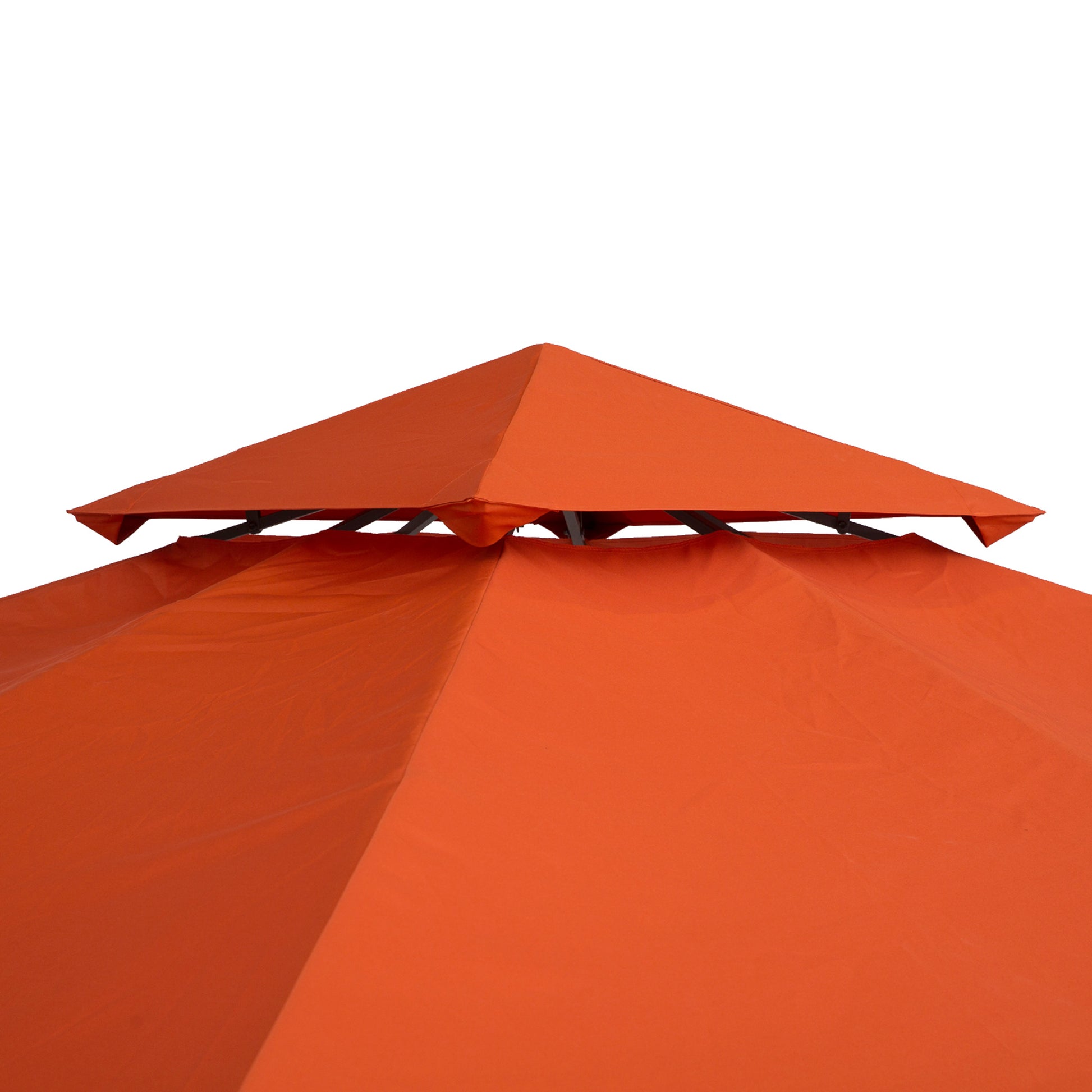 9.84' x 9.84' Square 2-Tier Gazebo Canopy Replacement Top Cover Outdoor Garden Sun Shade, Rust Red at Gallery Canada