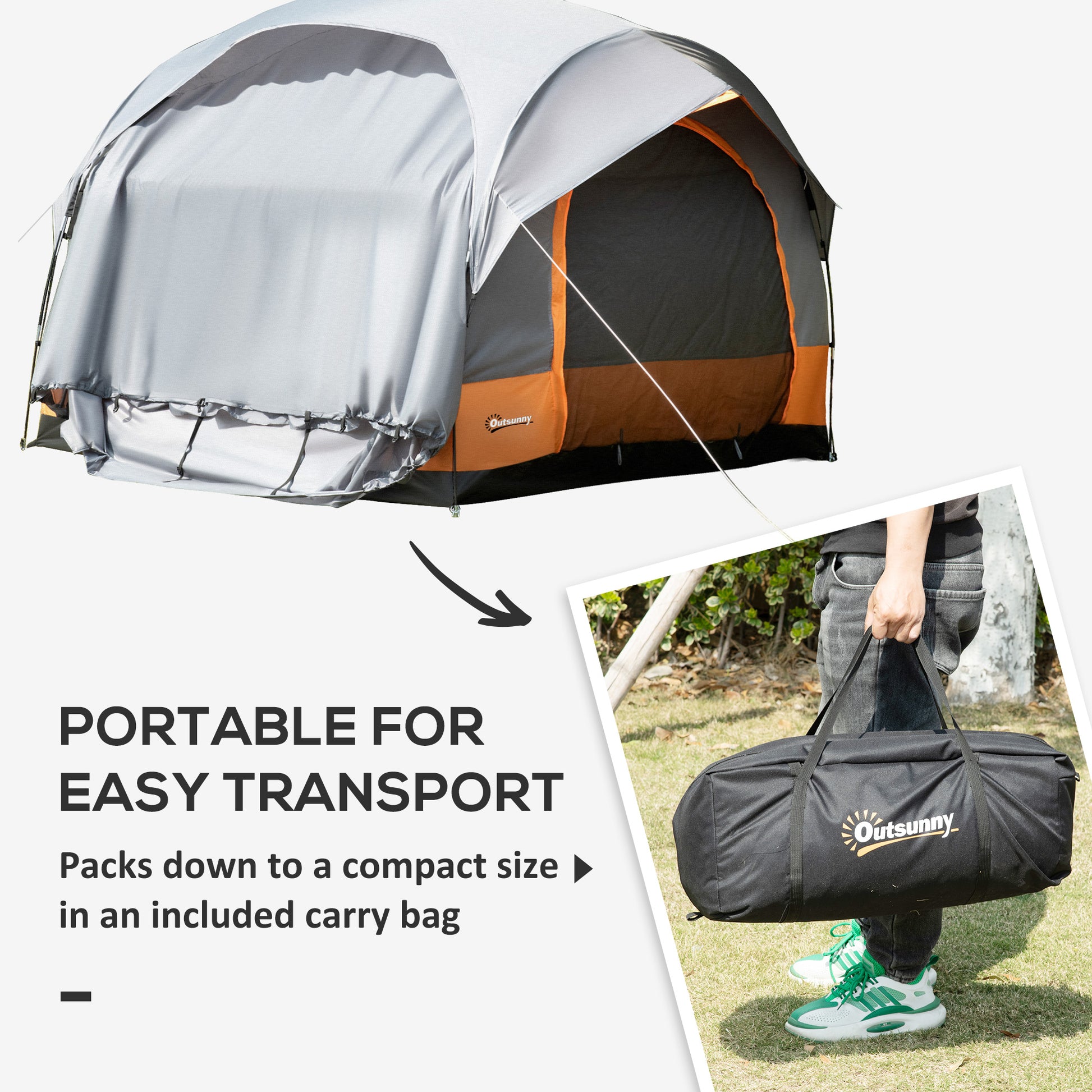 3-4 Person SUV Tent for Camping, UV30+ Double Door Camping Tent Truck Tent with 2000 mm Water Column, Groundsheet, Portable Carry Bag at Gallery Canada