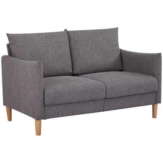 54" Loveseat Sofa for Bedroom, Modern Love Seats Furniture, Upholstered Small Couch for Small Space, Dark Grey at Gallery Canada