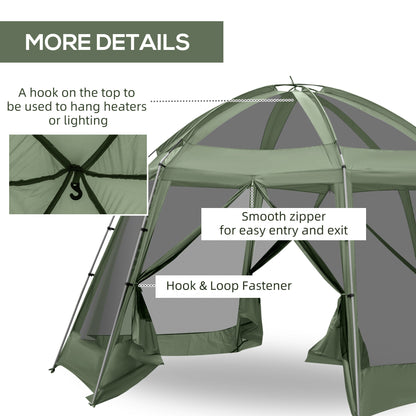 Camping Tent for 6-8 Person, Portable Family Tent with Carrying Bag, Easy Set Up for Hiking and Outdoor, Dark Green at Gallery Canada