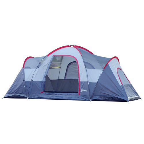 5-6 Person Family Tent, Outdoor Camping Tent with Lighting Hook, Carrying Bag for Camping, Hiking and Travelling, Grey