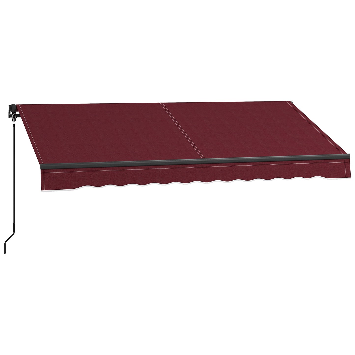 8' x 6.5' Retractable Awning, 280gsm UV Resistant Sunshade Shelter, for Deck, Balcony, Yard, Wine Red at Gallery Canada