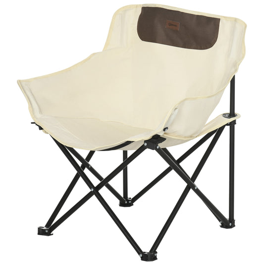 Portable Camping Chair, Lightweight Folding Chair for Adults with Carry Bag, Side Pocket for Hiking, Backpacking, White at Gallery Canada