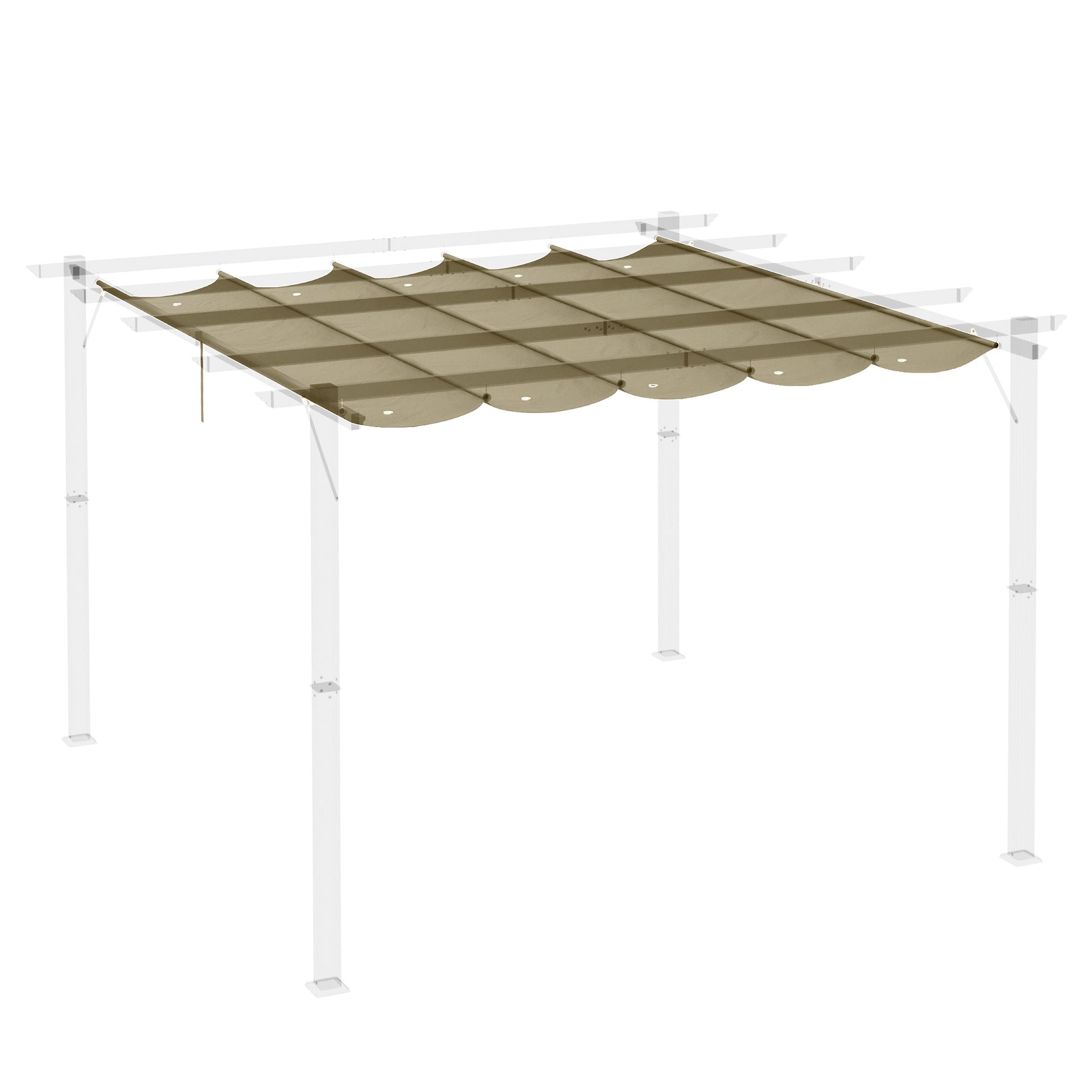 Retractable Replacement Pergola Canopy for 9.8' x 9.8' Pergola, Pergola Cover Replacement, Tan at Gallery Canada