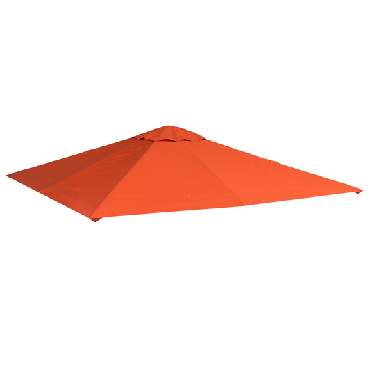 9.8' x 9.7' Square Gazebo Canopy Replacement UV Protected Top Cover Sun Shade Orange at Gallery Canada