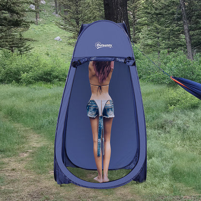Pop Up Camping Shower Tent Portable Dressing Changing Room Privacy Shelter Tents for Outdoor Camping Beach Toilet and Indoor Photo Shoot w/ Carrying Bag Navy Blue at Gallery Canada