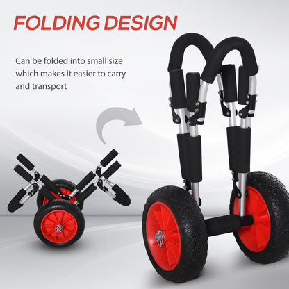 Stand-Up Paddleboard Dolly, Aluminum Surfboard Trolley, Foldable Rolling Cart for SUPs Boat Canoe Carrier Tote Dolly Trolley Float Mat, Jon Boat Easy Transport Cart Wheeled Cart at Gallery Canada