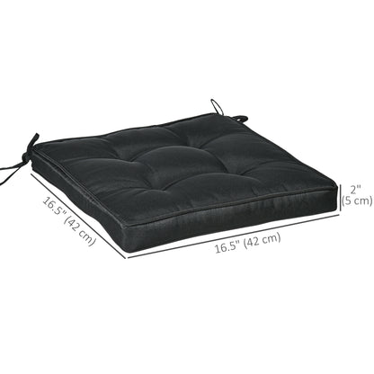 Replacement Cushions for Rattan Furniture, 4 Piece Outdoor Seat Cushion Pad for Patio Set, Black at Gallery Canada