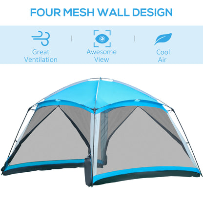 Screen House, 8 Person Camping Tent, Dome Tent with Carry Bag and 4 Mesh Walls for Hiking, Easy Set Up at Gallery Canada