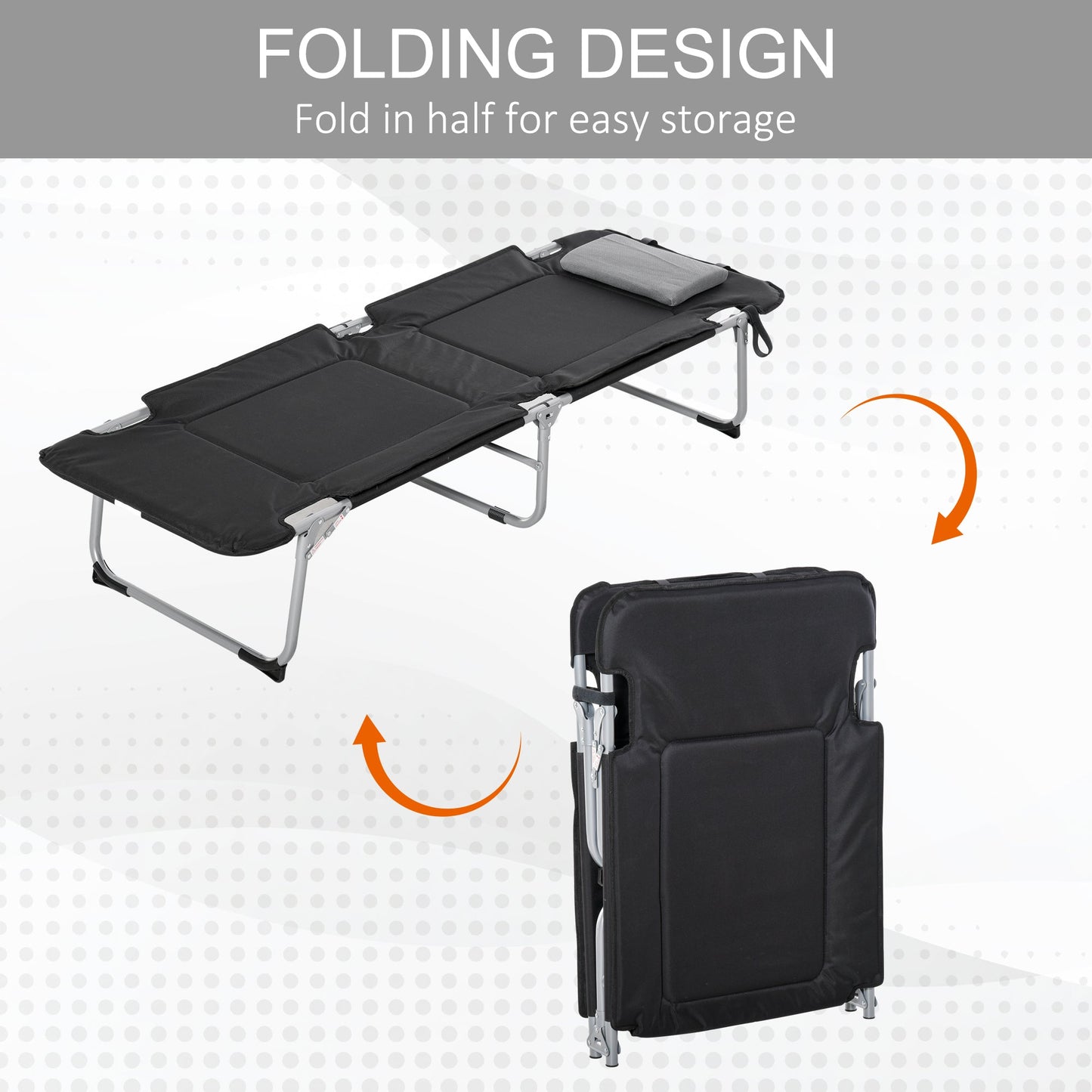 Folding Camping Cot Sleeping Beds for adults Office Outdoor Hiking Portable, Black at Gallery Canada