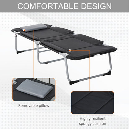 Folding Camping Cot Sleeping Beds for adults Office Outdoor Hiking Portable, Black at Gallery Canada