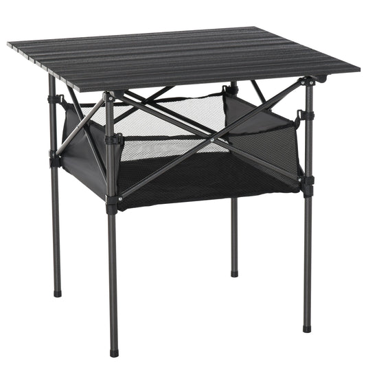 Folding Camping Table with Mesh Storage Bag, Lightweight Aluminum Picnic Desk, Roll Up Tabletop with Carring Bag at Gallery Canada