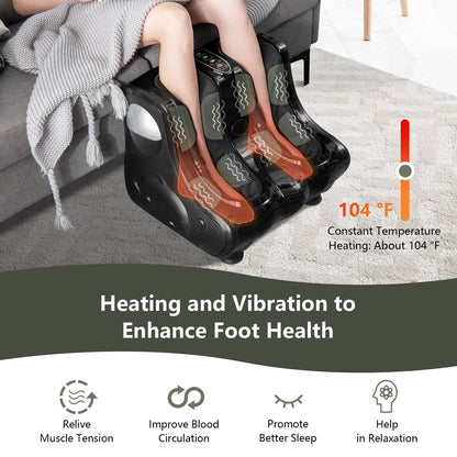 Foot and Calf Massager with Heat Vibration Deep Kneading and Shiatsu - Gallery Canada