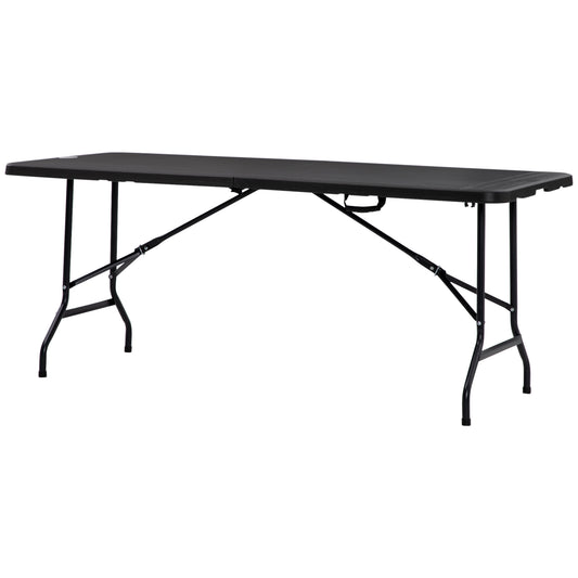 Foldable Patio Dining Table for 6, Rectangular Outdoor Table for Garden Lawn Backyard, Dark Grey at Gallery Canada