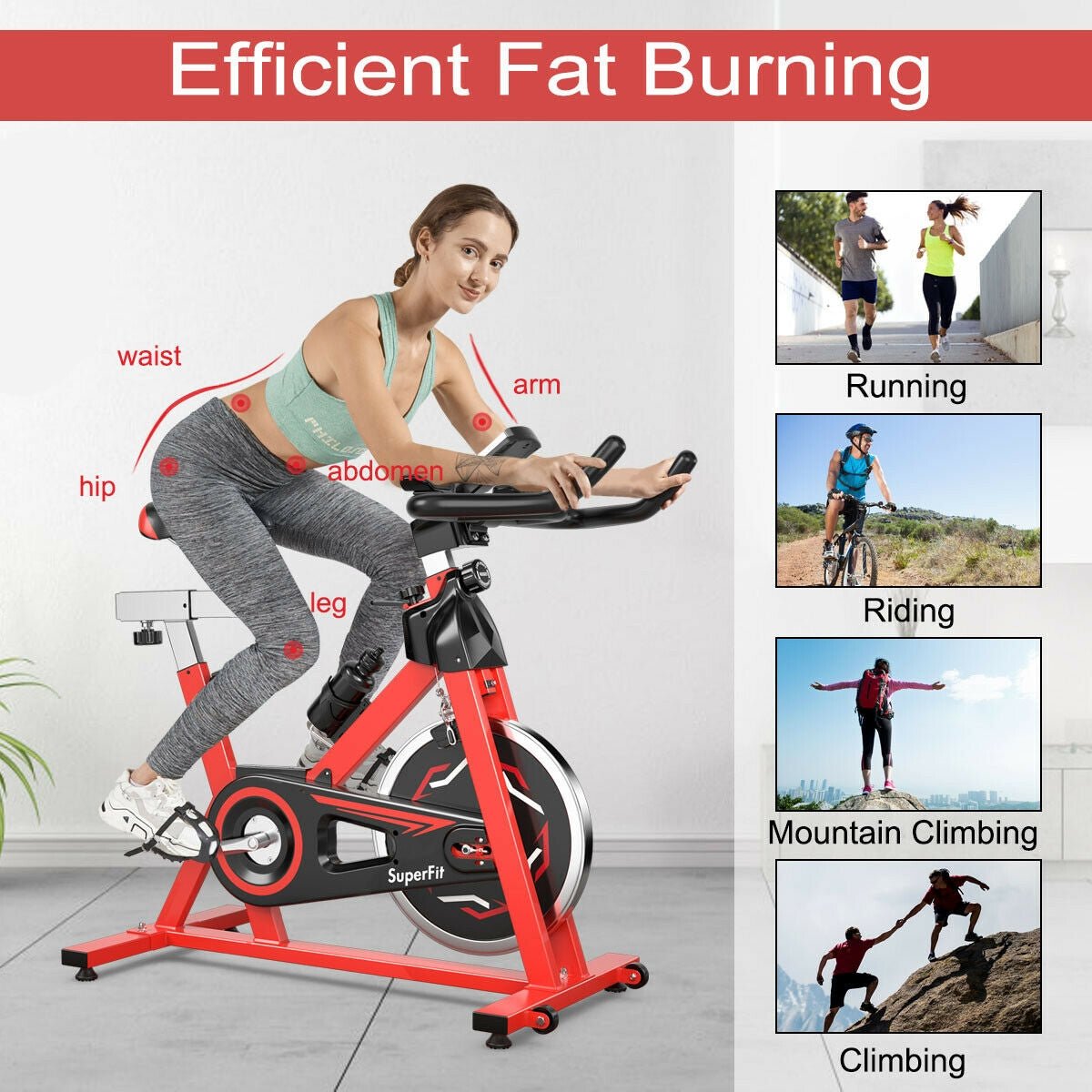 Indoor Stationary Belt Driven Exercise Cycling Bike of Gym Home at Gallery Canada
