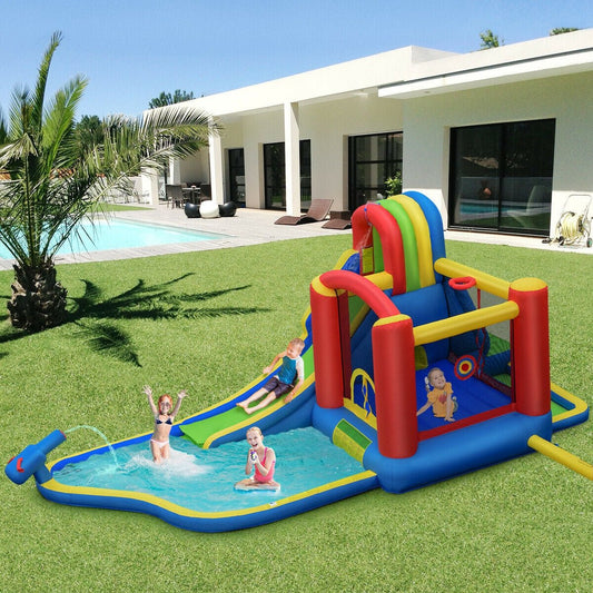 Inflatable Kid Bounce House Slide Climbing Splash Park Pool Jumping Castle Without Blower at Gallery Canada