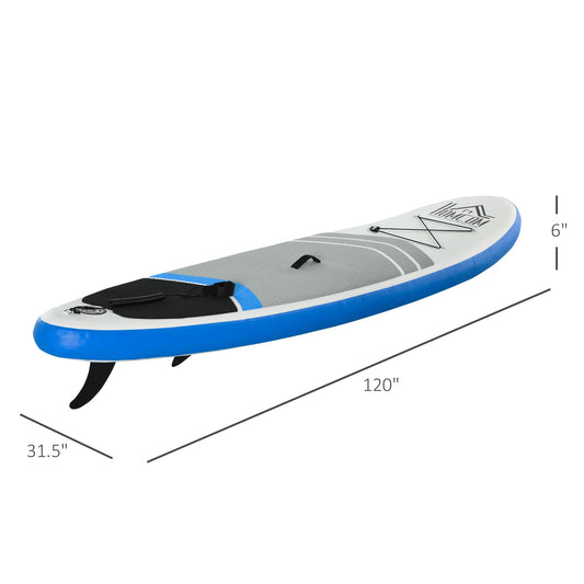 Inflatable Paddle Board, 10'×31.5"×6" Stand Up Paddle Board, Lightweight &; Foldable w/ ISUP Accessories &; Carry Bag, Aluminum Paddle, Fix Accessories Set, Air Pump, Leash - Gallery Canada