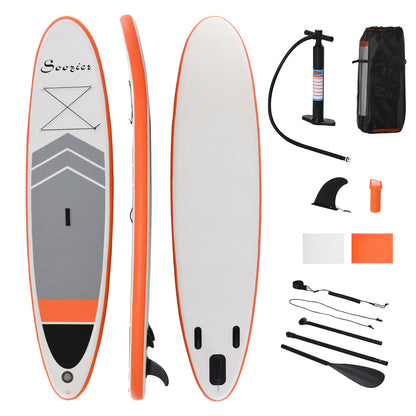 Inflatable Paddle Board, 11.5' x 32'' x 6'' Stand Up Paddle Board with Carry Bag, Non-Slip Deck, Adjustable Paddle, Hand Pump and Leash for All Skill Levels, Orange at Gallery Canada